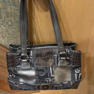 Liz Claiborne bronze, skin and metallic bag, never used!